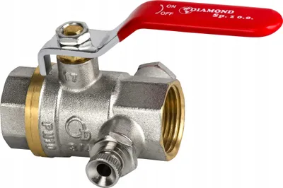 Immagine prodotto di Valvola a sfera 3/4" con scarico IG-IG Rubinetto con premistoppa Ottone