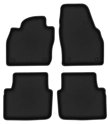 Image de Tapis de sol en moquette pour Skoda Kamiq 2019- (crossover) – jeu 4 pièces, noirs, sur mesure – Wielganizator DURBAN