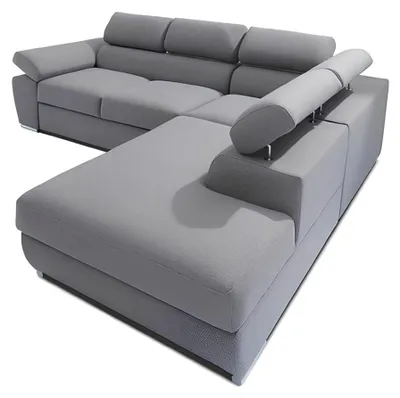 Immagine prodotto di Box letto Funzione letto Divano ad angolo in tessuto Divano a L Design Rivestimento tessile Moderno