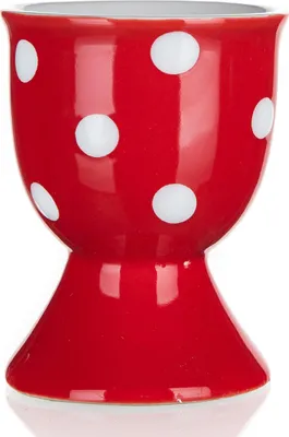 Image de BANKETT Une tasse sur œufs Céramique POINTS 7 cm, rouge