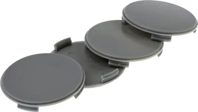 Produktbild von 4X 63,5mm Nabenkappen Felgen Deckel Kappen Grau Gewölbt kompatibel mit Alutec Rial Anzio