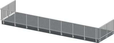 Produktbild von Pertura Geländerset Triton U-Form Aluminium anthrazit Seitenmontage 13 m