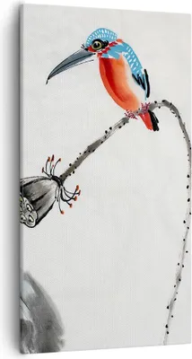 Produktbild von Bild auf Leinwand - Leinwandbild - Einteilig - Libelle Vogel Blume - 55x100cm - Wand Bild - Wanddeko - Wandbilder - Leinwanddruck - Bilder - Wanddekoration - Leinwand bilder - Wandbild - PA55x100-4361