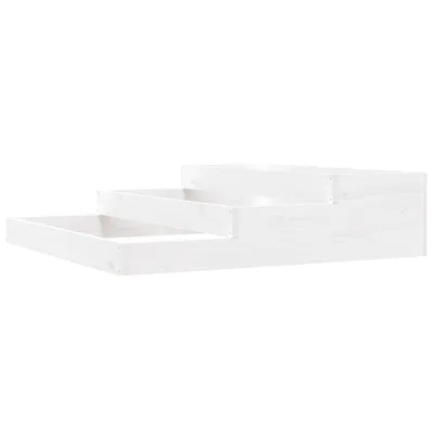 Produktbild von vidaXL Pflanzkübel Weiß 107x107x27 cm Massivholz Kiefer
