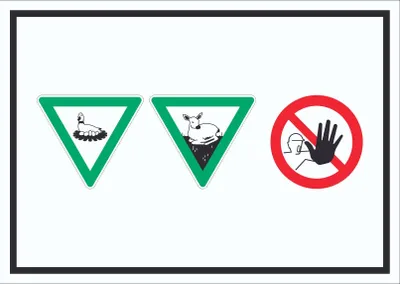 Produktbild von Brut- und Setzzeit Betreten verboten Symbol Schild A3 Rückseite selbstklebend