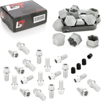Produktbild von 20x Radschrauben Kugelbund M14x1,5x27 Kappen für VW BORA GOLF JETTA VENTO EOS