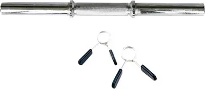 Produktbild von Hantelstange 45 cm mit Federringen, mehrfarbig