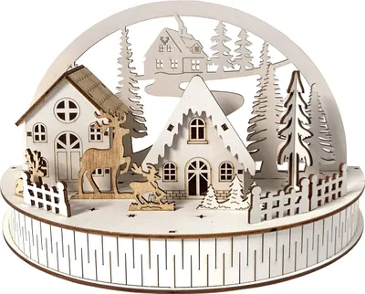 Produktbild von LED Weihnachtsdeko Winterdorf und Rehe