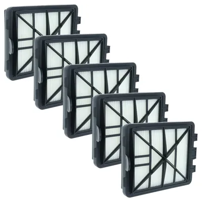 Produktbild von vhbw 5x Staubsaugerfilter kompatibel mit Kärcher VC 6200, VC 6100, VC 6150, VC 6, VC 6250 PET Staubsauger - Abluftfilter (EPA-Filter) Schwarz Weiß