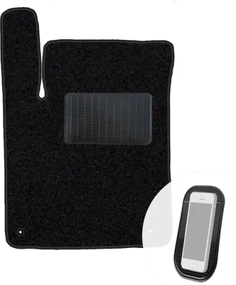 Produktbild von moto-MOLTICO Fahrer Fußmatte Auto Velours Fahrerseite Autoteppiche Schwarz Fahrermatte 1-teilig passend für Citroen C3 II DS3 2009-2016