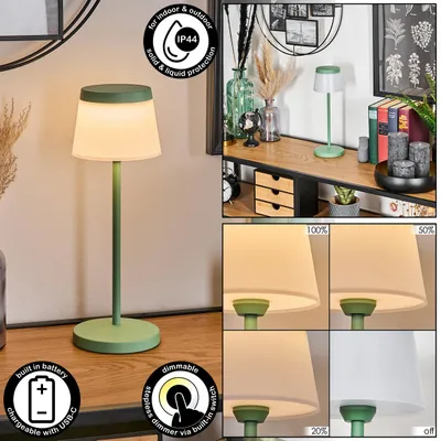 Produktbild von Spinea dimmbare Tischlampe aus Metall/Kunststoff in Grün/Weiß