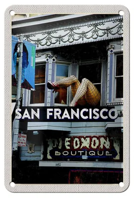 Produktbild von Blechschild Reise 12x18cm San Francisco Piedmon Boutique Urlaub Schild
