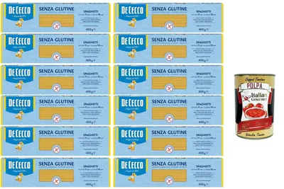 Produktbild von De Cecco Italian Gourmet Spaghetti Nudeln pasta senza glutine glutenfrei 12 x 400g