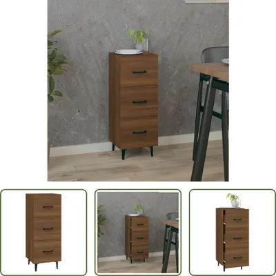 Produktbild von The Living Store Sideboard Braun Eichen-Optik 34,5x34x90 cm Holzwerkstoff