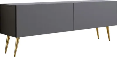 Immagine prodotto di TV-SCHRANK : antracite, gambe dorate, 140 x 52 x 32 cm