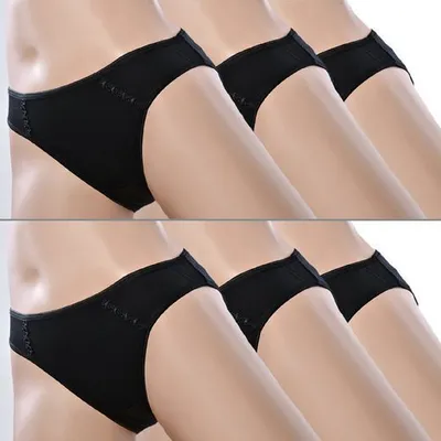 Produktbild von TOKER COLLECTION®Bikinislip Damen Bikinislip 6er Pack, Baumwolle(6er Pack) Spitze im Vorderteil, Farbe Schwarz, Größe 52/54