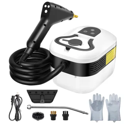 Produktbild von 2500-Watt-Dampfreiniger (4,5 Bar, 1200 ml) mit 6 Druckstufen + 4 Bürsten – für Fenster, Küche & Böden.