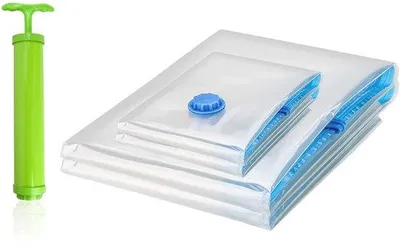 Produktbild von Wiederverwendbare Vakuumbeutel transparent 4er Set