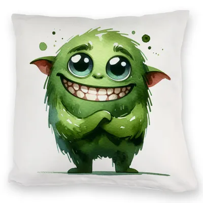 Produktbild von grünes Monster Kuschelkissen
