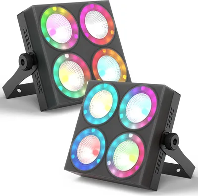 Obrázok produktu pre Efekt pódiového reflektora, RGBW LED, viacero režimov ovládania, 2 jednotky, zástrčka EÚ