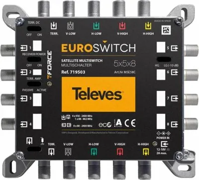 Image de Televes Multicommutateur 5 en 8 fonte receiverp