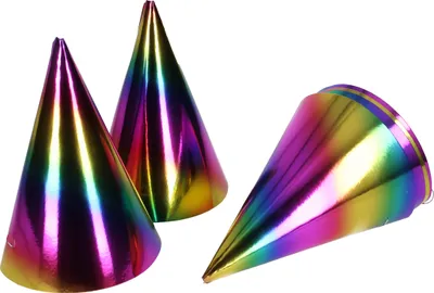 Image de Chapeaux de fête arc-en-ciel 6pcs