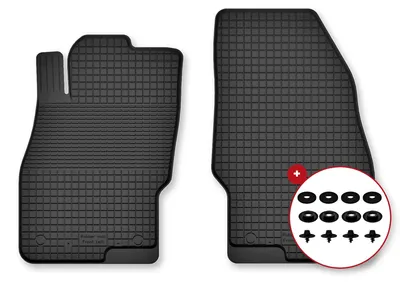 Zdjęcie produktu dla Dywaniki gumowe przednie do Nissan Pathfinder R51 2004-2014 (SUV) – 2 szt., czarne, dobierane – Wielganizator Semi-Universal