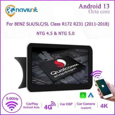 Zdjęcie produktu dla Multimedialne radio samochodowe – odtwarzacz z nawigacją GPS – ekran 9 cali – procesor Snapdragon 8-rdzeniowy – system Android 13