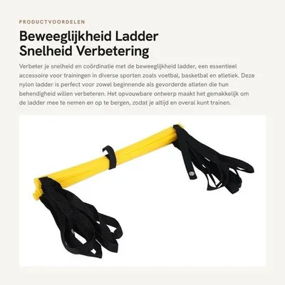 Produktbild von Trainingsleiter – Klappbares Design – Tragbar – Beweglich – Leiter zur Verbesserung der Geschwindigkeit – Koordinationstraining für Sport – Geschicklichkeitsleiter