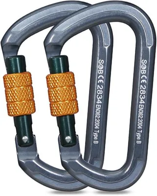 Produktbild von Kletterkarabiner, Aluminium-Karabiner, robuste Karabiner für Bergsteigen, Klettern und Abseilen