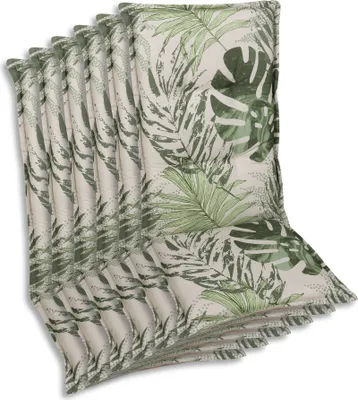 Produktbild von GO-DE Textil, Sesselauflage Hochlehner, 6er Set, Farbe: sand, Maße: 120 cm x 50 cm x 7 cm, Rueckenhoehe: 70 cm
