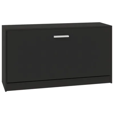 Produktbild von Schuhbank Schwarz 80 x 24 x 45 cm Holzwerkstoff