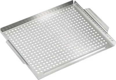 Produktbild von Michelino Grillkorb aus hochwertigem Edelstahl 40 x 29 x 3,5 cm, mit Griffen