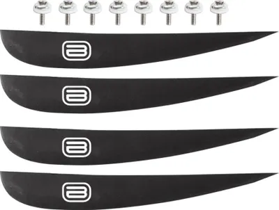 Image de BRUNELLI Aileron de wakeboard, lot de 4, adapté aux planches Wood Flex Pro & Carbon