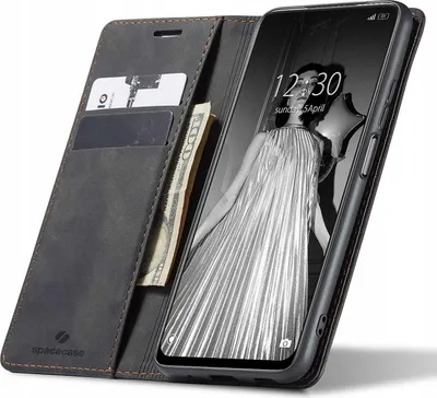 Obrázek produktu pro Pouzdro s klopou na telefon SPACECASE Wallet pro Poco M3 Pro/mi Note 10 5G Černá