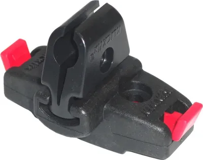 Produktbild von KLICKfix Sattel Adapter mit Seilschloss Halter, Schwarz, Rot