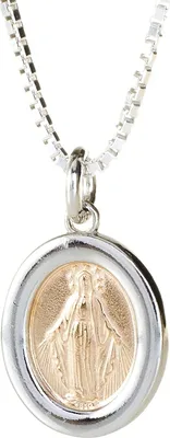 Produktbild von Karisma Silber 925 Kettenanhänger Heilige Maria Medaille IP Plating Gold