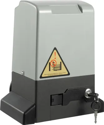 Obrázek produktu pro Automatický pohon posuvných brán - Elektrický otvírač brán 370W - Pro brány do hmotnosti 600 kg - Motorový pohon s 2 dálkovými ovladači - Šedá barva