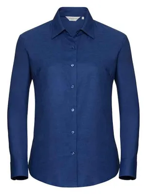 Produktbild von Russell Collection - "Classic" Hemd für Damen Langärmlig LT3661 (XL) (Helles Königsblau)