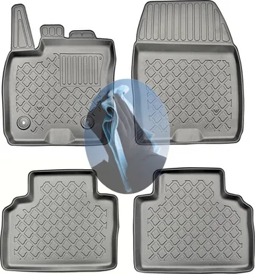 Produktbild von Z520058 TPE-Gummifußmatten kompatibel mit  Ford   Tourneo Courier  Titanium Facelift Hochdachkombi  2018- 5Sitze
