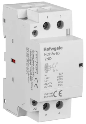AC-Schütz 63 A 2-polig 2 NO 220-240 V DIN-Schiene