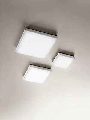 Produktbild von Gartenbeleuchtung Aluminium LED IP54 30 cm breit Weiß eckig 3000 K 3220 lm Außenlampe