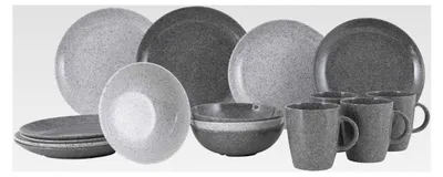 Produktbild von Geschirrset Melamin CLASSIC LINE GRANITE 16-teilig