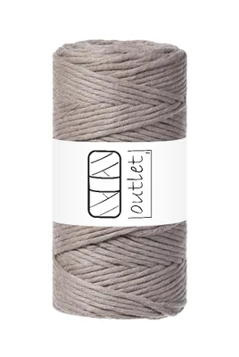 Obrázok produktu pre Taupe bavlnená makramé šnúrka 3 mm 100 m OUTLET