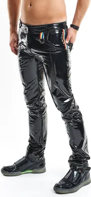 Produktbild von Regnes Fetish Planet Herren Hose RMValerioRBW lange Männer Hose Lack, schwarz, Gr. XL