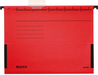 Produktbild von Leitz Hängetasche ALPHA 19860025 A4 Karton rot 25 St./Pack.