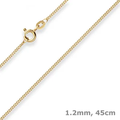 1-2mm-Panzerkette-aus-333-Gelbgold-45cm
