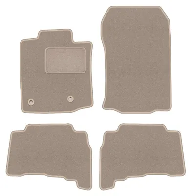 Image de Tapis de sol en moquette pour Toyota Land Cruiser J150 depuis 2009 (tout-terrain) – jeu de 4 pièces, beiges, sur mesure – Wielganizator LUX