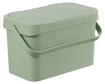 Bioabfallbehälter 5 L, Grün, recycelter Kunststoff, L29xB17xH17 cm
