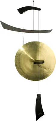 Produktbild von Woodstock Klangspiel Emperor Gong - Schwarz, Groß, Asiatisch, Windspiel, Handgehämmerter Messing-Gong